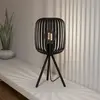 Lampe de table métal noir romazzina e27 1x40w