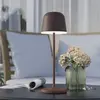 EGLO Lampe de table LED Mannera, batterie, brun rouille