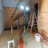 EGLO Projecteur d'extérieur LED Avelar, noir/turquoise, hauteur 193 cm...
