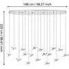EGLO Stars Of Light Suspension LED Paratebueno chrome 17-fl.
