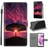RASENA Étui pour Xiaomi Redmi Note 12S-Note 11S-Note 11 4G 6.43", Housse en Cuir avec Fentes Cartes-Coucher de soleil et arbres DKSUU
