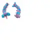 Poupée en peluche Poppy Playtime Chenille Violet et Bleu 60 cm