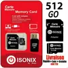 ISONIX Carte Mémoire Micro-sd 512 go Micro SDHC/SDXC + Adaptateur 100%...