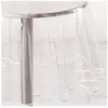 Nappe cristal ronde - Décor Ligne - 180 x 180 cm - PVC transparent - Biais coloré - Lavable à la main