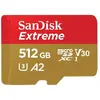 Carte mémoire microSDXC SanDisk Extreme 512 Go + adaptateur SD jusqu'à...
