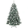 Sapin De Noël Artificiel 180 Cm Effet Neige Avec 1000 Pointes, 34 Pomm...