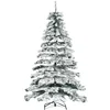 Sapin De Noël Enneigé Vert Et Blanc 225 Cm Avec 1083 Branches Et Suppo...
