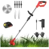 SSS Debroussailleuse Electrique sans Fil, 21V Coupe Bordure, avec 1 Batterie et Chargeur Taille Bordure, avec 3 Types de Lames pour 2