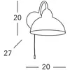 austrolux KOLARZ Applique murale Nonna Ø 20 cm, fleur dorée, bord liss...