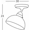 austrolux Kolarz plafonnier Nonna Ø30cm Fleur dorée Bord lisse