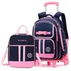 LARGEIGHT Sac Dos Roulettes pour Filles - Cartable Roulettes avec Sac ...