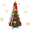 PIMPIMSKY Arbre de Noël Artificiel, 1.2m Pop-up Pliant à Crayon de Noël, Arbre de décoration Scintillant pour Décoration de Noël Mariage