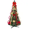 PIMPIMSKY 150 cm Sapin de Noël Artificiel, Sapin de Noel Pop Up, Arbres de Noël Pliable avec Paillettes, Sapin de Noel Artificiel Décoré