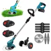 PRUMYA Foldable Telescopic Lawn Mower Cordless Electric Brush Cutter T...