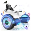Hoverboard MEGA MOTION Pack Bleu et Kart Noir - Modèle A03 - Lumières ...