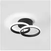 Stoex Plafonnier noir moderne - Cercle