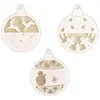 Decochic Boules de Noël (set de 3) personnages de Noël en bois et acrylique