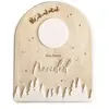 Decochic Arc compte à rebours de Noël effaçable en bois et acrylique 23x29,5 cm