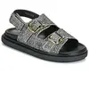 Harper - Sandales en Cuir Gris Doux Alohas