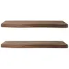 Hannun Étagère 2 pièces en bois couleur marron 120 cm
