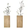 Hannun Vase mural en bois 2 unités