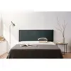 Moonia - Tête de lit rembourée Modena noire  - 90 cm T.U
