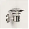 TECHBREY Applique Extérieure Acier Inoxydable Stage Avec Capteur Pir Argent