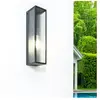 LEDKIA TechBrey Applique Murale Extérieure Métal et Verre Taiga Noir 120 mm