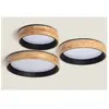 Ledkia Dari Plafonnier LED Rond Bois