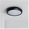 Ledkia - Plafonnier Extérieur Rond Curio IP65 Noir Noir