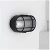 Ledkia - Plafonnier Extérieur Ovale à Grille Hublot 220x120 mm Noir
