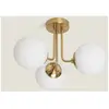 TechBrey Plafonnier Métal et Verre Moonlight Brass 3 Spots Gris Fumée