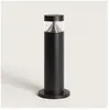 Balise led Extérieure 5W en Saillie sur Pied 30cm Inti Inox Noire Blan...