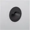 TECHBREY Balise Extérieure Murale Led Encastrable 3w Ronde Coney Grise Blanc Neutre 4000k