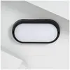 TECHBREY Plafonnier Led Extérieur Ovale 25w Hublot Black Ip65 98x198 Mm Blanc Froid 6500k