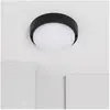 TECHBREY Plafonnier LED Extérieur Rond 15W Hublot Black IP65 Ø140 mm