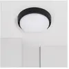 TECHBREY Plafonnier led Extérieur Rond 25W Hublot Black IP65 Ø175 mm 3000K Blanc chaud