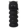 Extendable silicone pencil case - Black cat