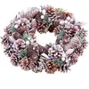 Wadiga Couronne de l'Avent synth¿tique d¿coration No¿l Pommes de pin - 35cm