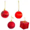 Wadiga Set de 20 boules de Noël rouges - 4cm