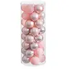 BigBuy Christmas Boules de Noël Rose Plastique 6 x 6 x 6 cm (40 Unités)