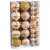 HEUZ LOLAhome Lot de 50 Boules de Noël combinées en Plastique doré