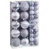 LANADECO Boules de Noël Argenté (50 Unités)