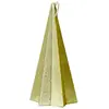 Wadiga Bougie de Noël dorée pyramide - 5.5x5.5x11cm