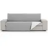 Unimasa Couvre canapé 2 places de 120 à 170cm en tissu gris reversible