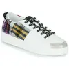 Desigual Femme Shoes_Fancy_Tartan 1000 White Basket, Blanc, 37 EU