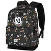 Disney Mickey Mouse Looks-Sac à Dos HS Plus, Noir, 30 x 44 cm, Capacité 23 L