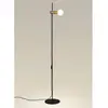 LEDS-C4 Nude Single Curved lampadaire noir