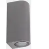 Applique d'extérieur LEDS-C4 Eko Double, gris, largeur 7 cm, aluminium