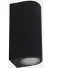 LEDS-C4 Applique d'extérieur Eko Double, noir, largeur 7 cm, aluminium